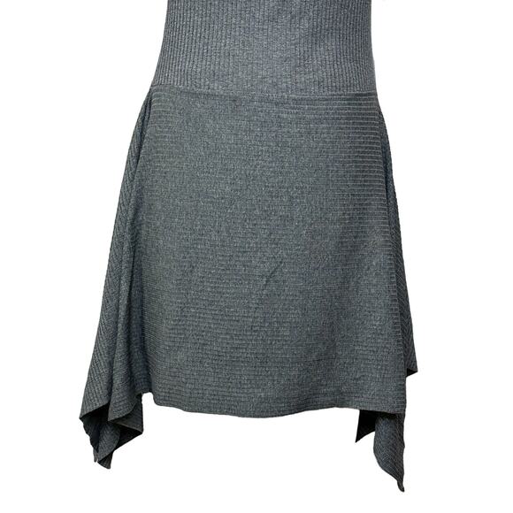 Susana Monaco Stretchy Ribbed Knit Short Sleeve Dress Gray Women's Small NWT - Picture 8 of 11